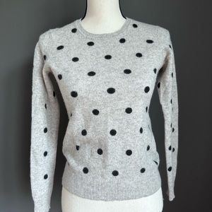 Cynthia Rowley Women’s Cashmere Polka Dot Sweater size Small